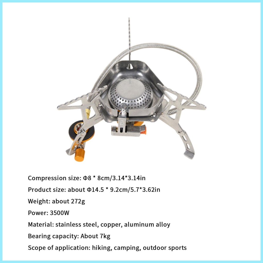 Bếp Ga Mini Chống Gió Có Thể Gấp Gọn Tiện Dụng Mang Theo Du Lịch Cắm Trại