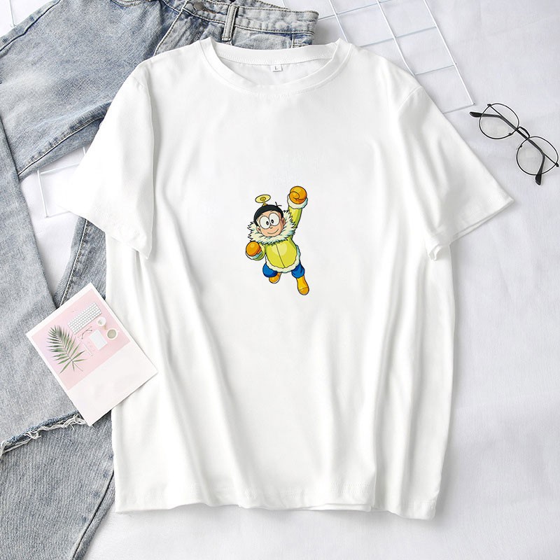 Áo Thun Phim Hoạt Hình Doraemon - Nobita ( Có Size Trẻ Em ) 36.40