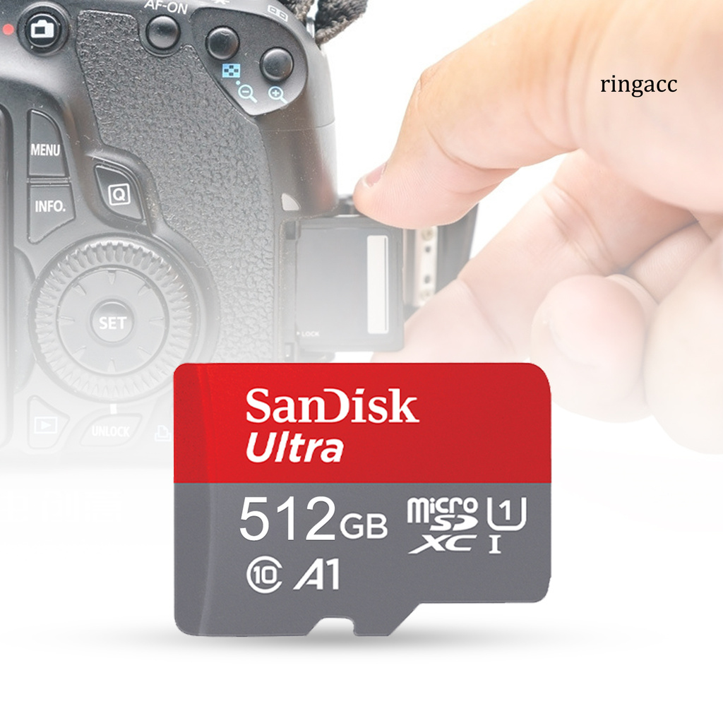 Thẻ Nhớ Sandisk 64gb / 128gb / 256gb / 512gb Tf / Sd Siêu Mỏng Chống Thấm Nước Cho Máy Ảnh