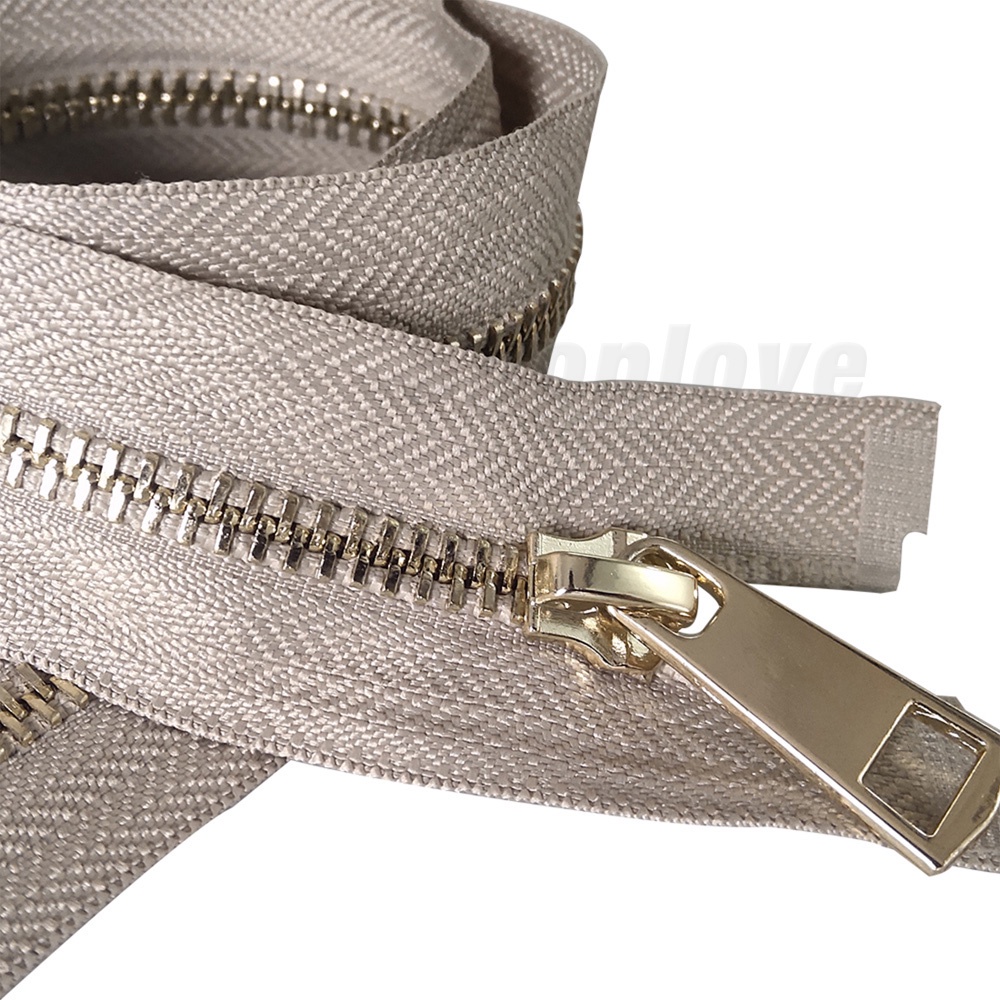5# Khóa Kéo Kim Loại Màu Vàng Đồng Chất Lượng Cao Cho Quần Áo / Túi Xách / Giày Dép