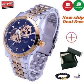 Đồng hồ nam BYINO 8082 cơ tự động chính hãng AUTOMATIC dây thép không gỉ, chống nước, chống xước quý ông sang trọng