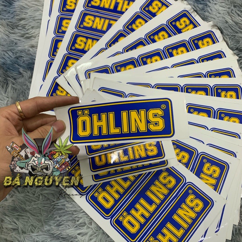 Tem Decal Dán Xe Chữ Ohlins