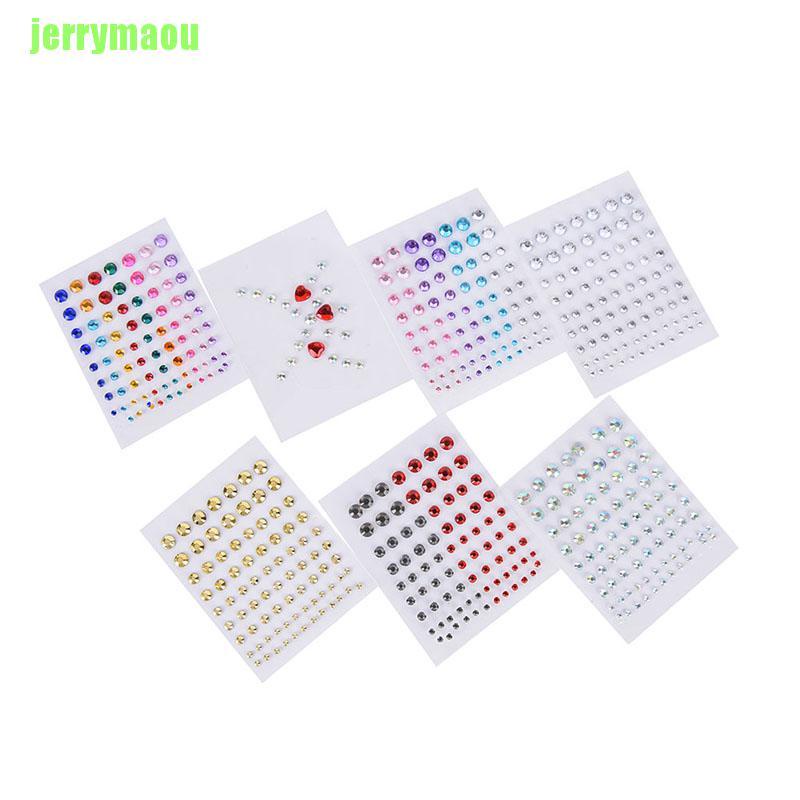 [JERU] New Jewel Eyes Makeup Crystal Eyes Sticker Tattoo Diamond Glitter Makeup Sticker ERHZ