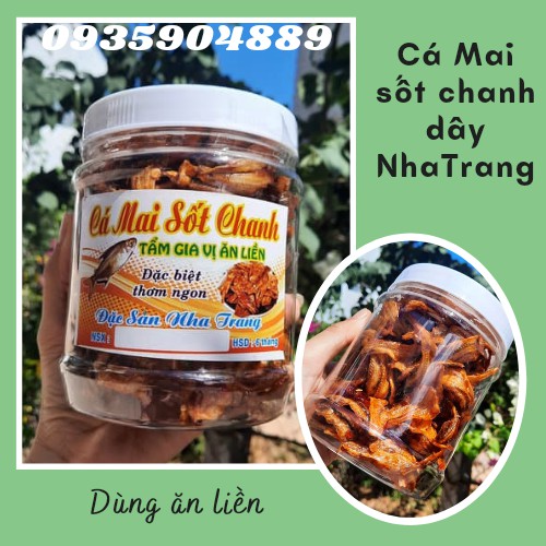 Hũ 200gram Cá Mai Sốt Chanh Dây Nha Trang - Dùng ăn liền