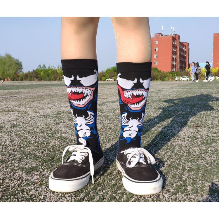 Vớ Nam In Họa Tiết Hoạt Hình Vui Nhộn Phong Cách hip hop Chất Lượng Cao Với 20 Màu Thời Trang