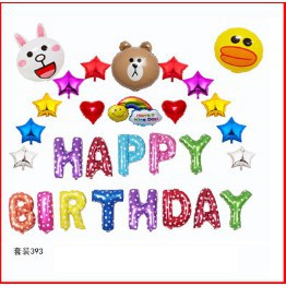 set Bóng SINH NHẬT - Dải 13 Bóng Chữ HAPPY BIRTHDAY - Bóng Trang Trí Sinh Nhật Loại To 40cm BÁN BUÔN