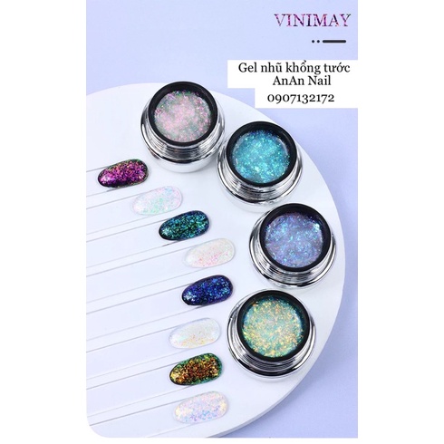 Set gel nhũ khổng tước Mịn Vinimay Aurora TẶNG bảng màu 4 màu siêu Hot [ Mới Về ]