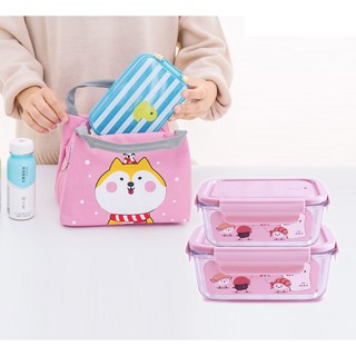 Hộp cơm văn phòng - Hộp cơm thủy tinh giữ nhiệt hình ngộ nghĩnh đáng yêu