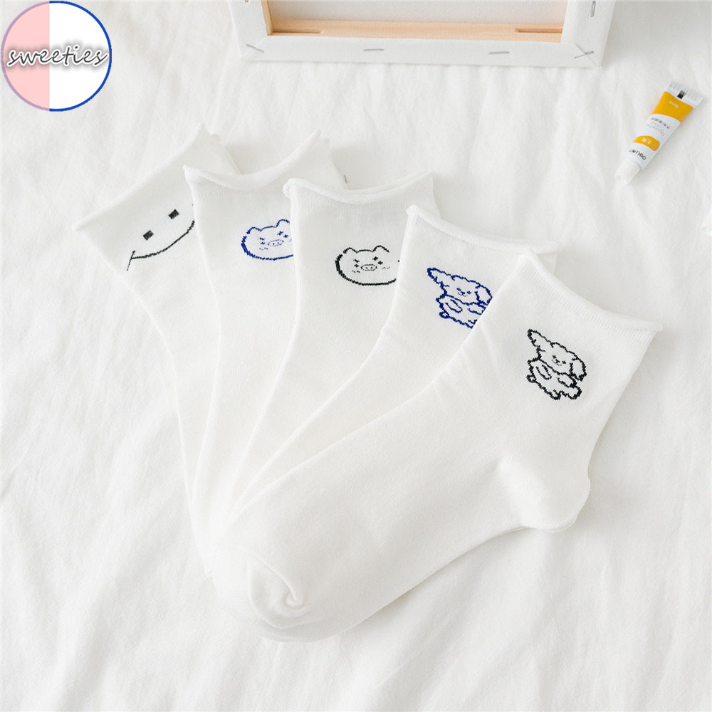 [Mã FASHIONCB264 giảm 10K đơn bất kỳ] Đôi Tất Cotton Họa Tiết Động Vật Dễ Thương Dành Cho Phụ Nữ