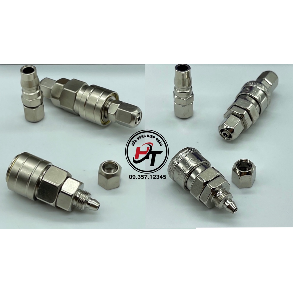 Đầu nối nhanh dây hơi - đầu nối hơi máy nén khí - Bộ đầu nối khí nén BND-RE