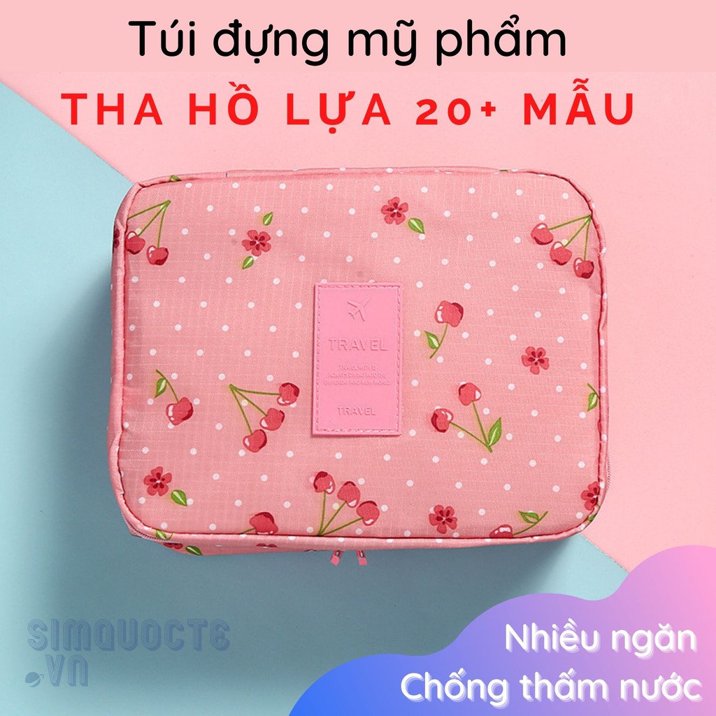 Túi đựng mỹ phẩm đồ trang điểm chống nước nhiều hoạ tiết TMP02