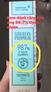 KEM ĐÁNH RĂNG KEO ONG SIBERI Combo 5 tuyp