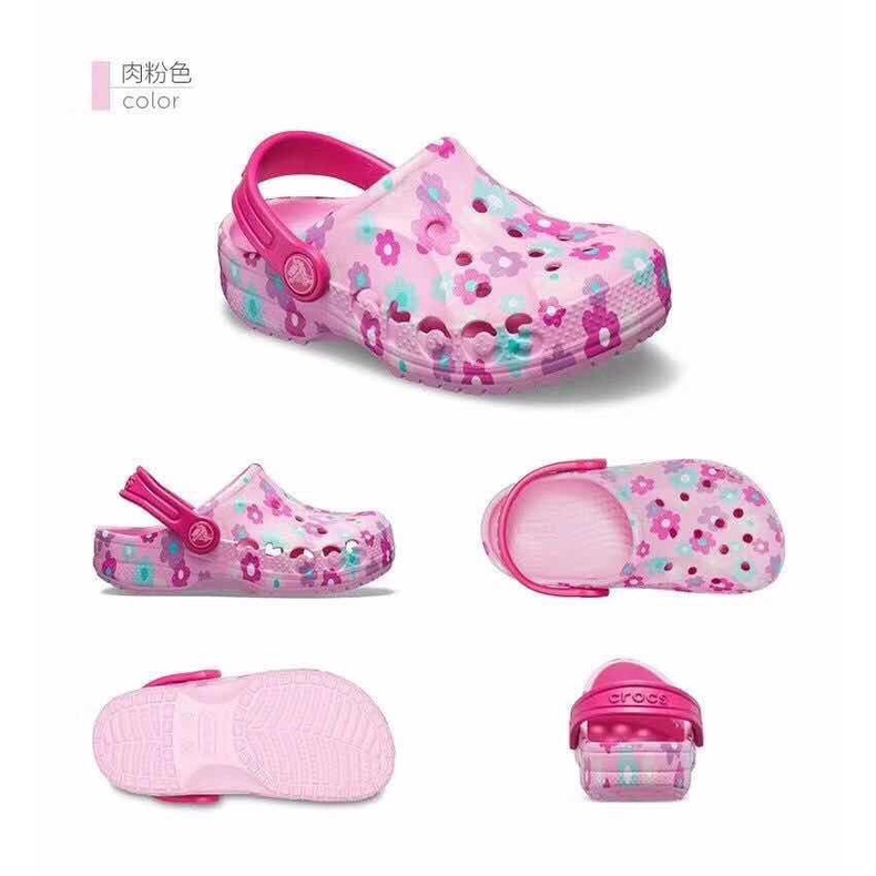 Dép sục crocs classic baya bé gái màu hồng, dép crocs màu hồng cho bé gái giá rẻ - crocs house