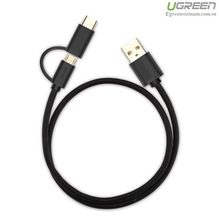 Cáp USB 2.0 to Micro USB và Type-C chính hãng Ugreen
