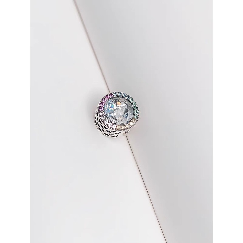 CHARM PAN ALE ĐÍNH ĐÁ RADIANT VIỀN ĐÁ NHỎ BẢY MÀU BẠC S925 THUẦN KHIẾT HÀNG CAO CẤP