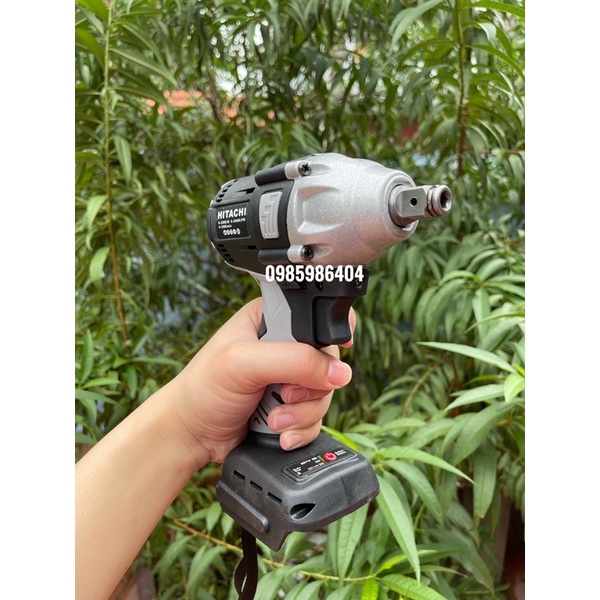 Thân Máy siết bulong HITACHI Không Chổi Than đầu 2 trong 1 - Màu xám đen LOẠI 1