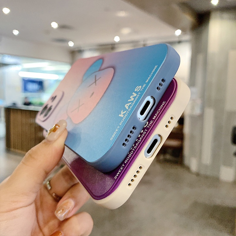 Ốp lưng iphone kaws cạnh vuông TPU 6 6plus 6s 6splus 7 7plus 8 8plus x xr xs 11 12 pro max plus promax
