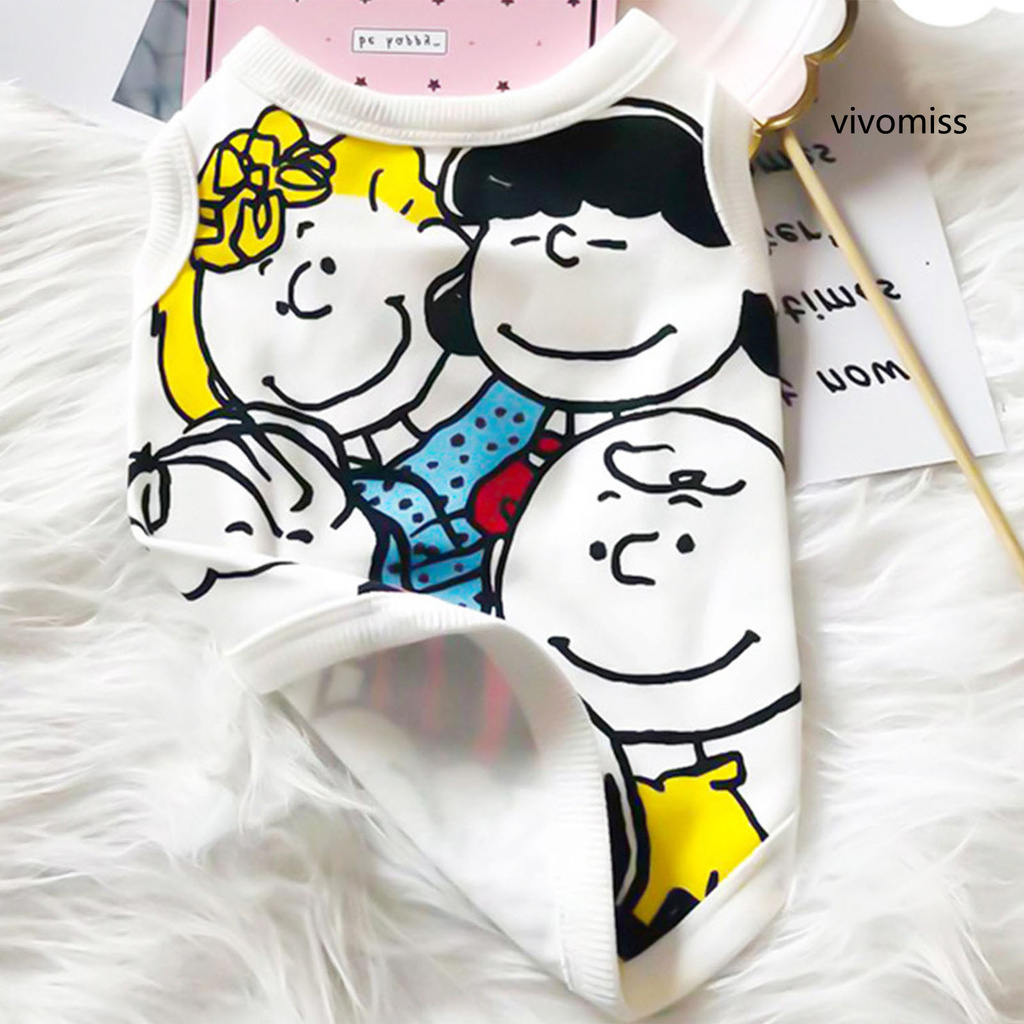 Áo Thun Cộc Tay In Hình Chú Chó Đáng Yêu Cho Thú Cưng