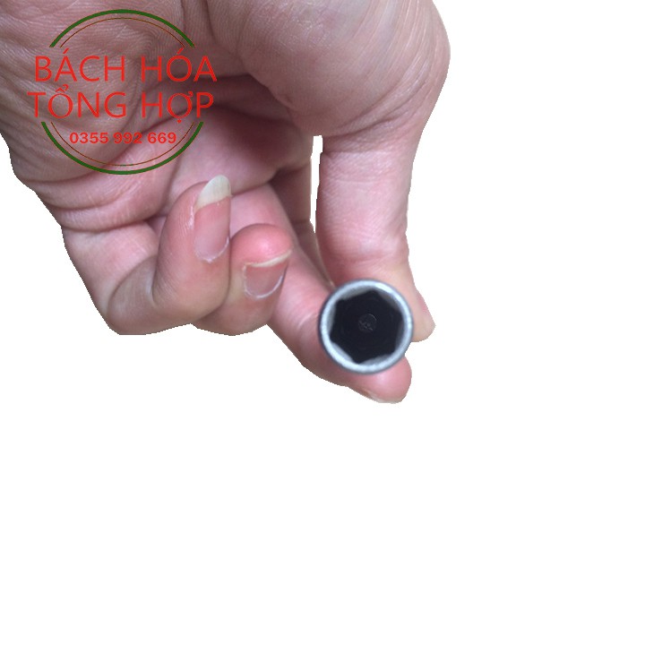 Chụp Bulong sâu lòng 7mm dài 150mm cho Khoan, máy bắn vít chuôi lục giác