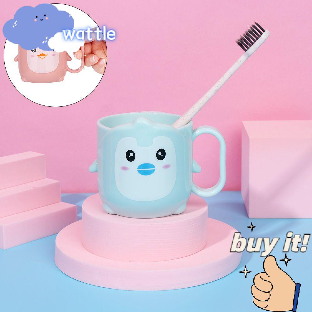 ✧WATTLE✧ Penguin Toddler Little Duck Toothbrush Mouthwash Cup Bathroom Holder Children Baby Cute Brushing Cup Brushing Teeth/Multicolor