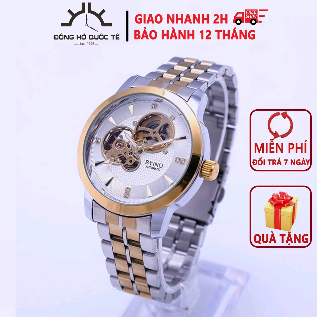 Đồng Hồ Cơ Nam BYINO Lộ Tim Cơ Chính Hãng - Chống nước - Chống Xước - Bảo hành 12 tháng kèm Cắt Mắt Đồng Hồ | BigBuy360 - bigbuy360.vn