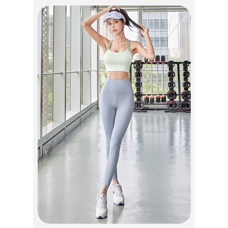 Áo Lót Thể Thao Một Mảnh S ~ 2XL Có Đệm Ngực Cố Định Lưng Cao Chống Sốc Màu Tương Phản