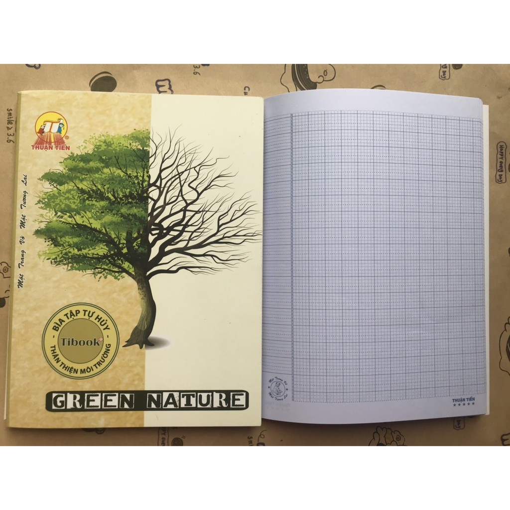 Lốc 10 Cuốn Tập Thuận tiến 5 ô ly , 96 trang,Định lượng 80g/m2 loại giấy dày và đẹp