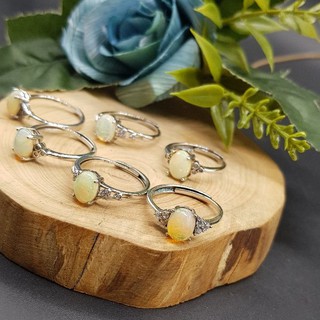 {MẦU MỚI - HOT 2020} Nhẫn bạc đính Hạt đặc biệt, mặt đổi màu, hợp tất cả các mệnh- FREE SIZE - KIỂU 1 -Bạc 925