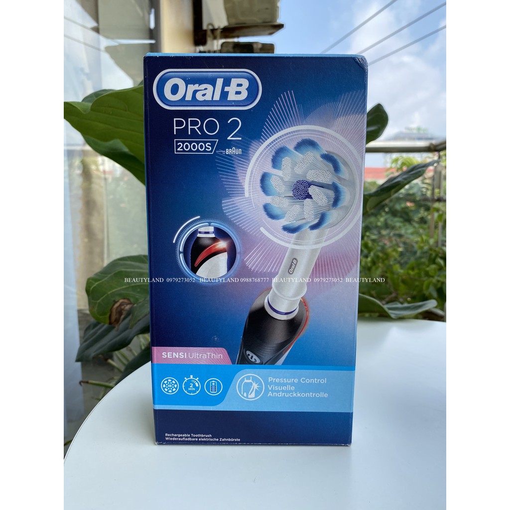 ( LỖI 1 ĐỔI 1) BÀN CHẢI ĐIỆN ORAL B PR 2 2000 GIÚP RĂNG KHỎE, SẠCH KHÔNG LÀM TỔN THƯƠNG NƯỚU