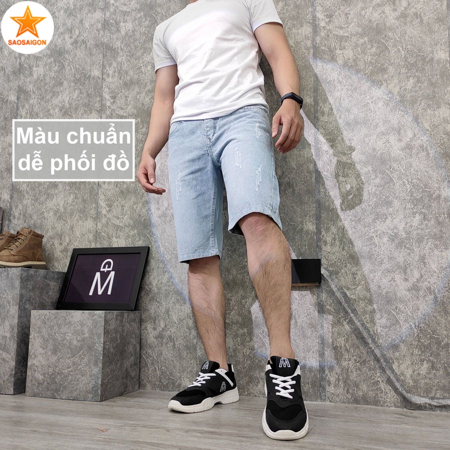 Quần short nam [ HÌNH THẬT ] jean đẹp chuẩn siêu bền SG414 Saosaigon | BigBuy360 - bigbuy360.vn
