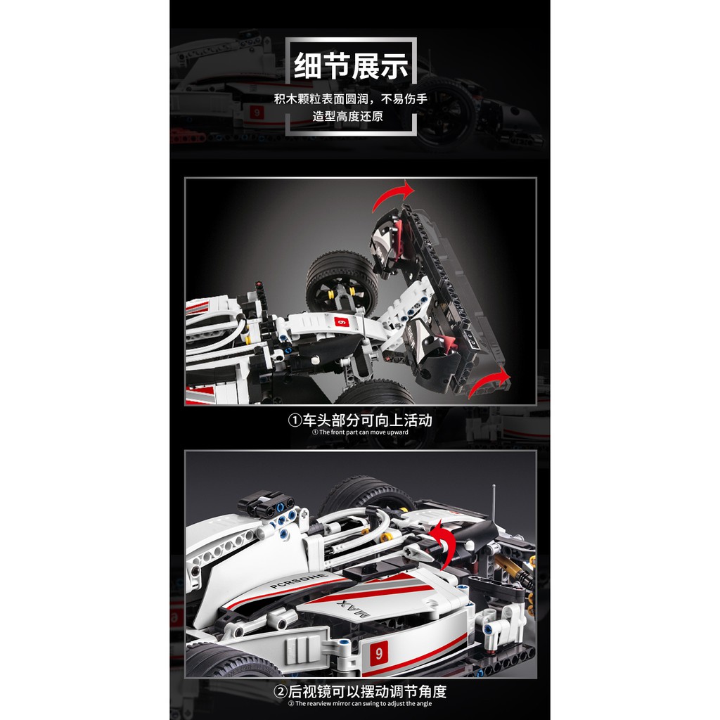 [Mã LIFE0503TOYS1 giảm 10% đơn 150k] Đồ chơi Lắp ghép Mô hình Racing Formula F1 RSR Siêu xe Ferrari Mould king 13117