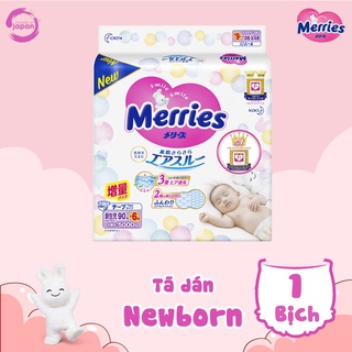 Tã dán merries size nb 90 + 6 miếng nội địa nhật