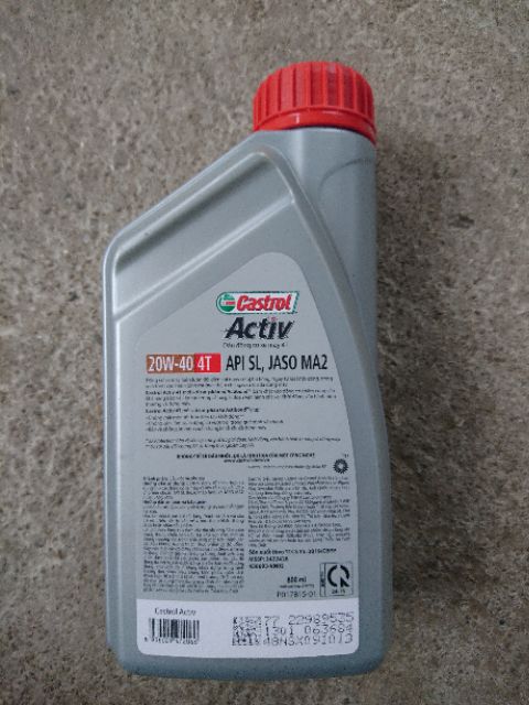 Dầu nhớt Castrol 20w-40 Activ 4T 800ml