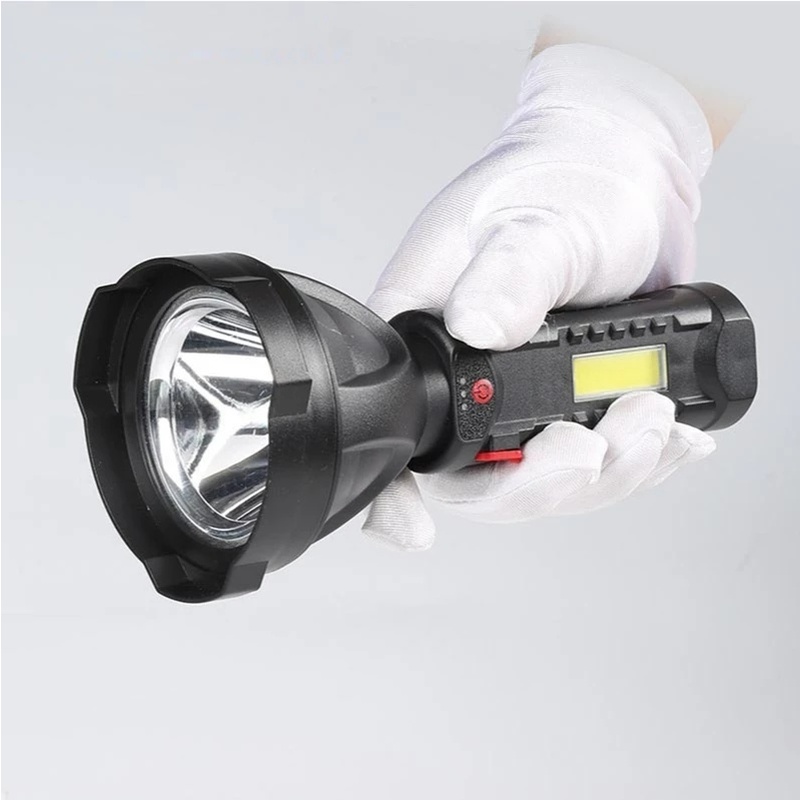 Đèn Pin LED+COB Siêu Sáng/Dài Pin Sạc USB Tiện Dụng