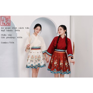 Combo Áo Giao lĩnh cách tân Ngũ hành và chân váy Cát Phượng