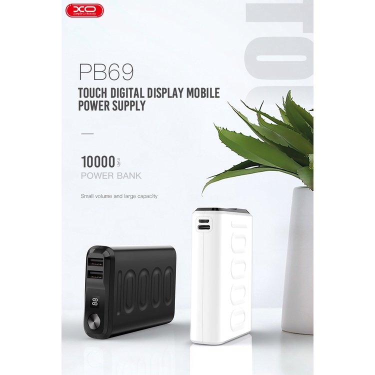 [Mã 55ELSALE1 giảm 7% đơn 300K] Pin sạc dự phòng chính hãng XO PB69 dung lượng 10000 mAh