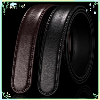 Image of Men's Leather Automatic Waist Strap Belt Without Buckle Black