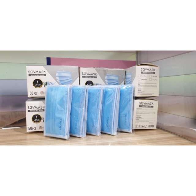 Khẩu trang y tế 4 lớp (hộp 50c)