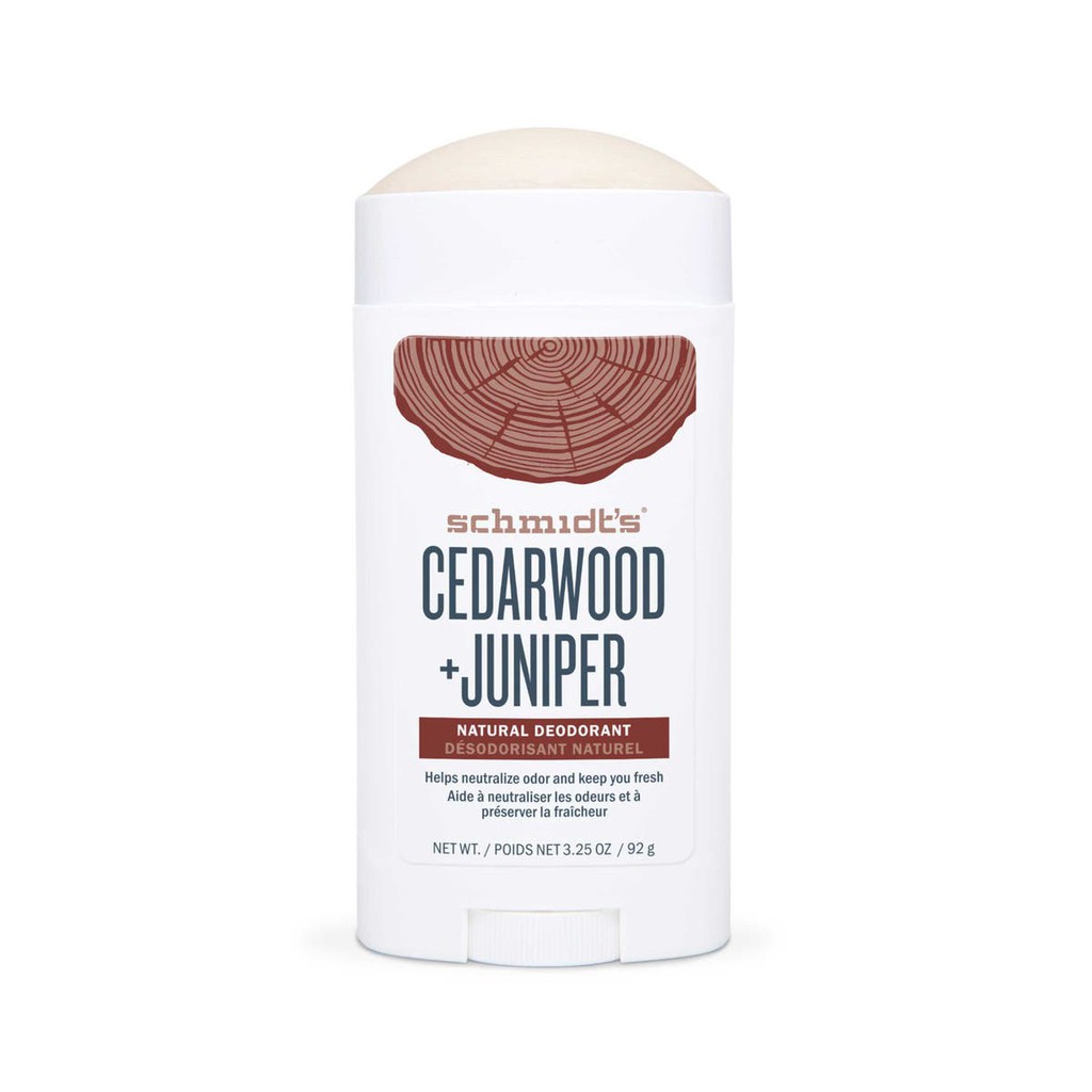 Lăn sáp khử mùi tự nhiên organic Schmidt's Cedarwood + Juniper - Chính Hãng US Mỹ