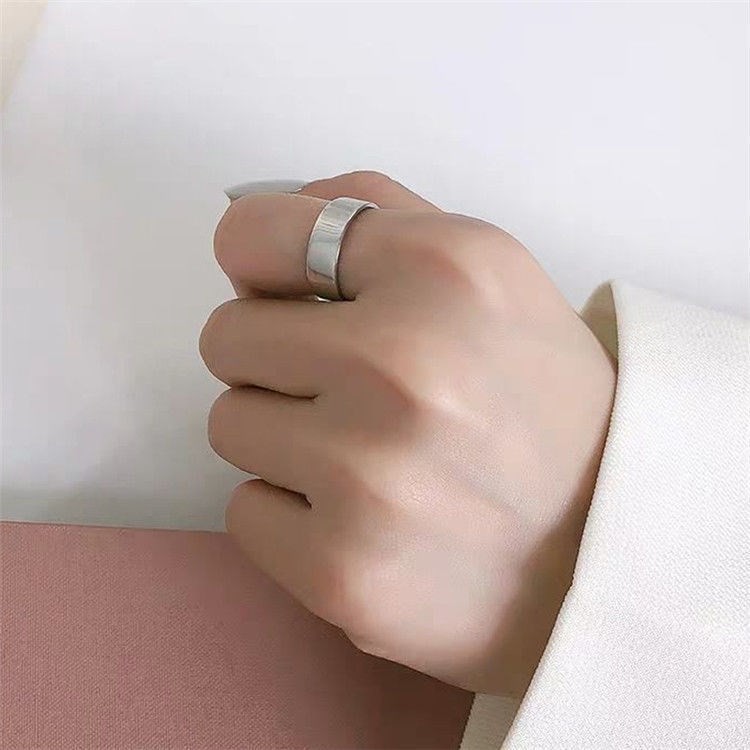 Nhẫn Nam Nữ Trơn Basic Plain Ring Asta Accessories Màu Bạc Đẹp Cao Cấp - Nhẫn Unisex Cá Tính Titan Không Gỉ - Plain Ring