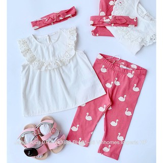 Set 3 chi tiết set quần áo thiên nga HM H&M_hàng chính hãng authentic