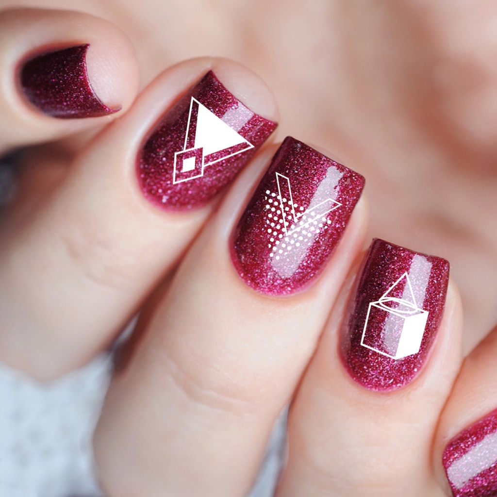 (Hàng Mới Về) Khuôn Trang Trí Móng Tay Kích Thước 6x6cm In Họa Tiết Độc Đáo Cá Tính