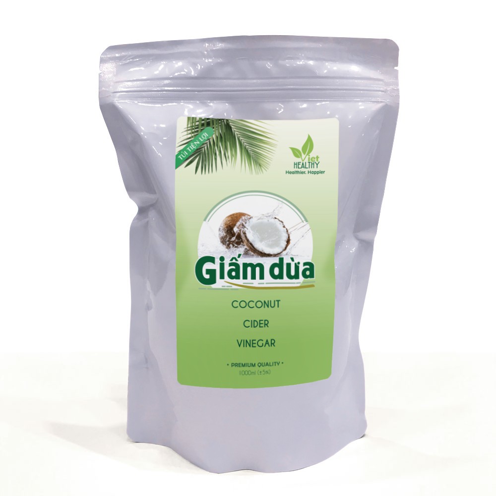 Giấm dừa túi 1000ml Viet Healthy