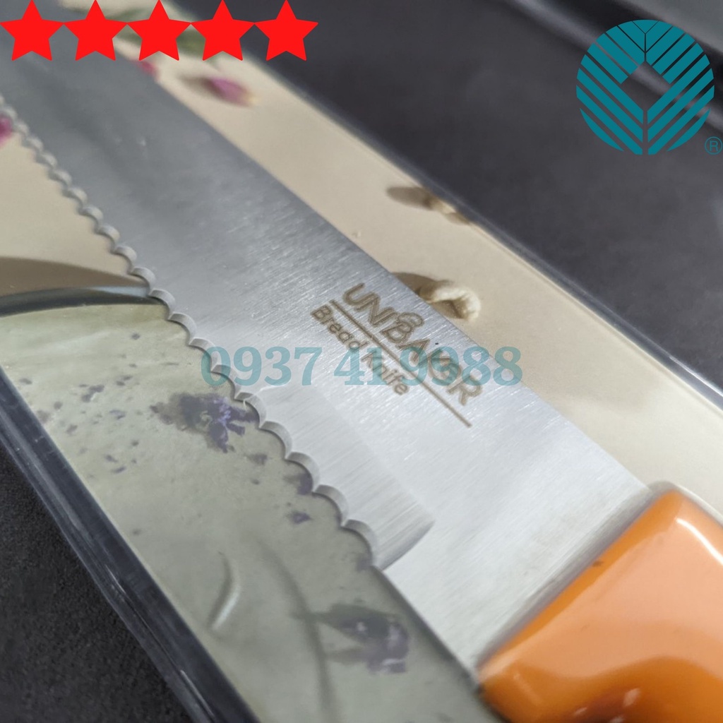 Dao cắt bánh mì lưỡi răng cưa cán nhựa nhiều màu sắc MB828 - Đại Vạn Phát