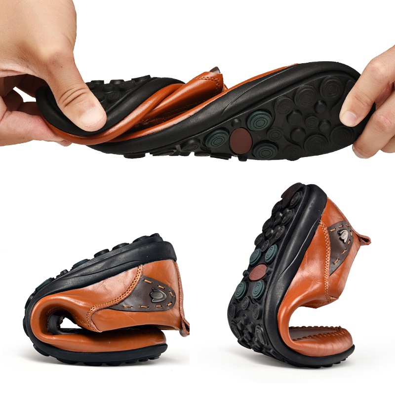 Ready Hàng Có Sẵn Giày Lười Da Bò Cỡ Lớn Thời Trang Thường Ngày Cho Nam