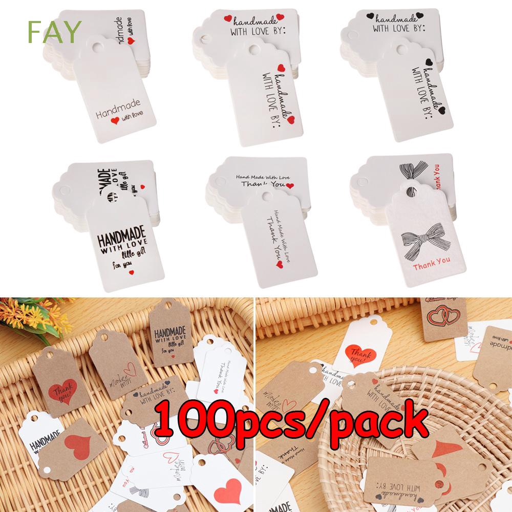 Bộ 100 cái thẻ gỗ gắn quà tặng tiệc cưới dễ thương