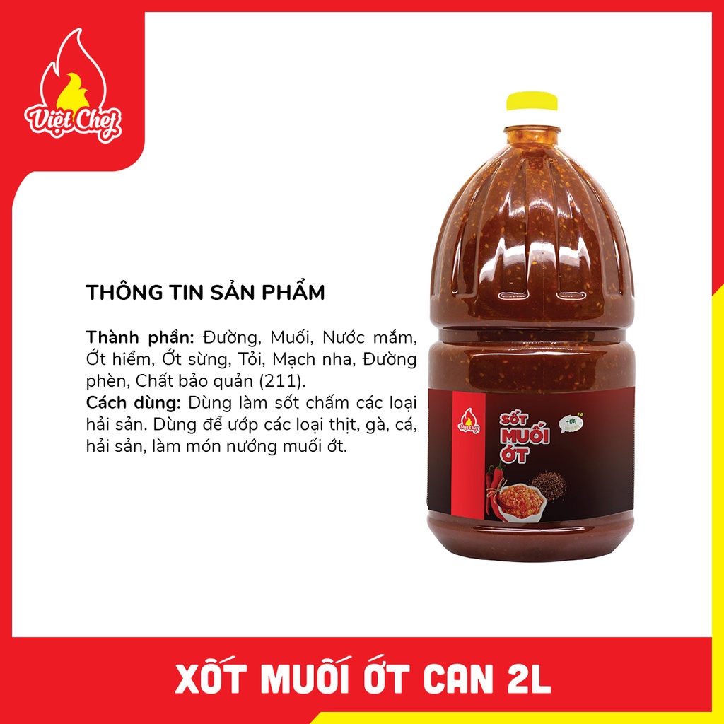 XỐT MUỐI ỚT CAN 2L - Gia vị cho món ăn thêm đậm đà
