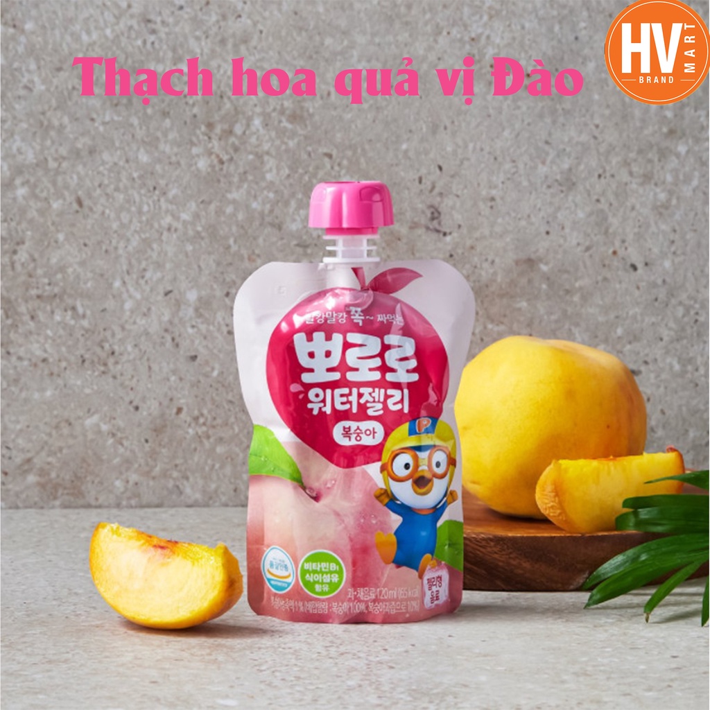 [SIÊU HOT ] Thạch Hoa Quả Pororo Paldo Hàn Quốc Cho Trẻ Em 120ml 뽀로로워터젤리 - Giúp Tăng Sức Đề Kháng Cho Bé