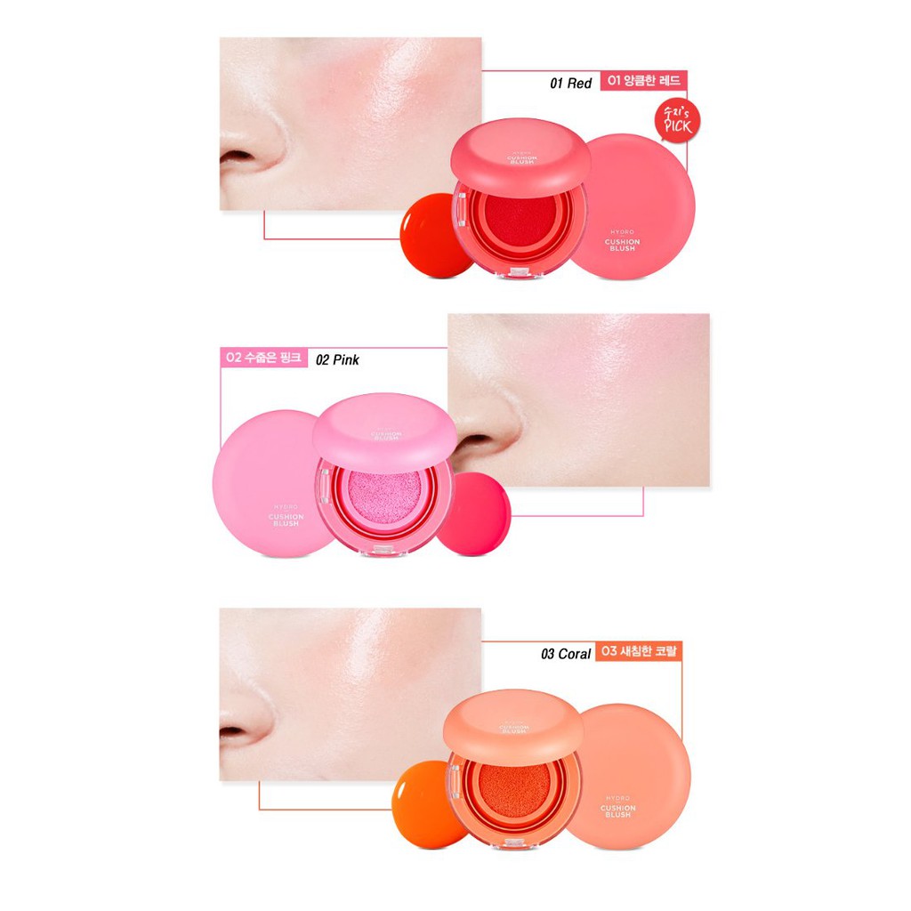 Má Hồng Dạng Nước TheFaceShop Hydro Cushion Blush 8g