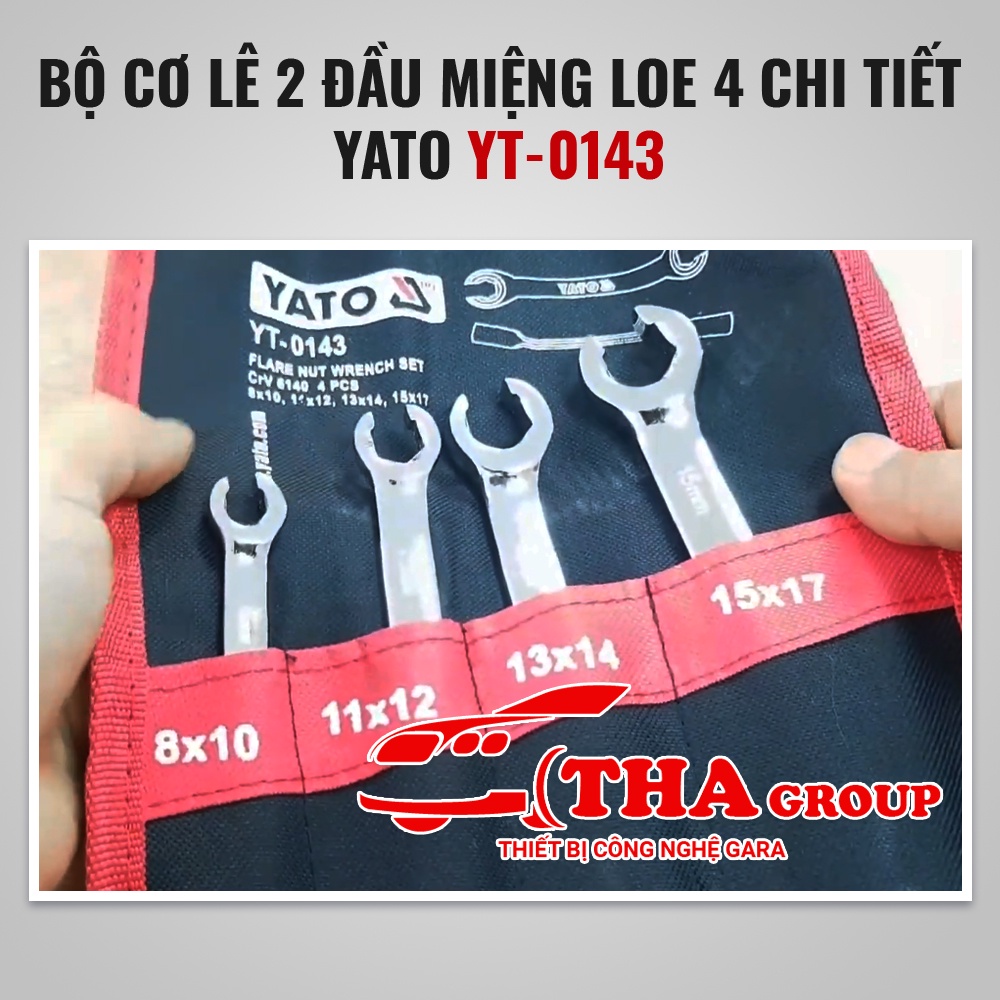 Bộ cơ lê 2 đầu miệng loe 4 chi tiết Yato YT-0143